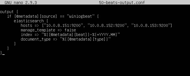 Logstash Beats Output Config